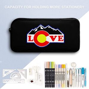 I Love Colorado Pencil Case Makeup Bag Big Capacity Pouch Organizer for Office College