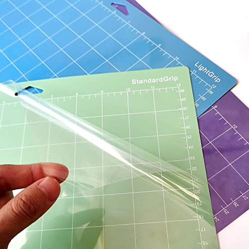 4pcs Replacement Cutting Mat for Cricut Maker/Explore Air 2/ Air/One 12x12 Inch Cutting Mat StandardGrip LightGrip StrongGrip FabricGrip Adhesive&Sticky Non-Slip Flexible Square Gridded Cut Mats