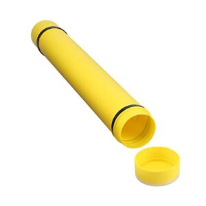 Blueprint Tube, Poster Storage Tube Waterproof Moistureproof Large Capacity Environmentally Friendly Plastic with Strap for Outdoor for Storage for Travel(Yellow)