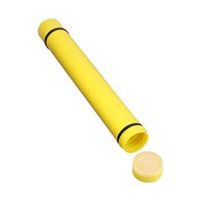 Blueprint Tube, Poster Storage Tube Waterproof Moistureproof Large Capacity Environmentally Friendly Plastic with Strap for Outdoor for Storage for Travel(Yellow)