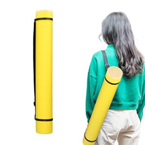 Blueprint Tube, Poster Storage Tube Waterproof Moistureproof Large Capacity Environmentally Friendly Plastic with Strap for Outdoor for Storage for Travel(Yellow)