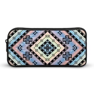 Abstract Aztecs Pencil Case Makeup Bag Big Capacity Pouch Organizer for Office College