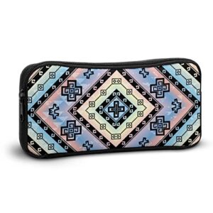 Abstract Aztecs Pencil Case Makeup Bag Big Capacity Pouch Organizer for Office College