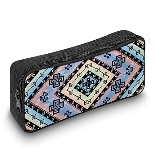 Abstract Aztecs Pencil Case Makeup Bag Big Capacity Pouch Organizer for Office College