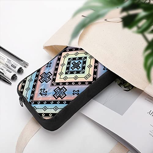 Abstract Aztecs Pencil Case Makeup Bag Big Capacity Pouch Organizer for Office College