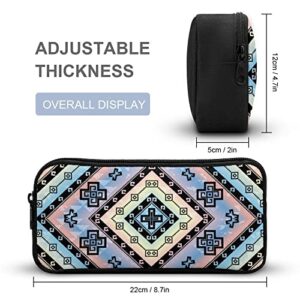 Abstract Aztecs Pencil Case Makeup Bag Big Capacity Pouch Organizer for Office College