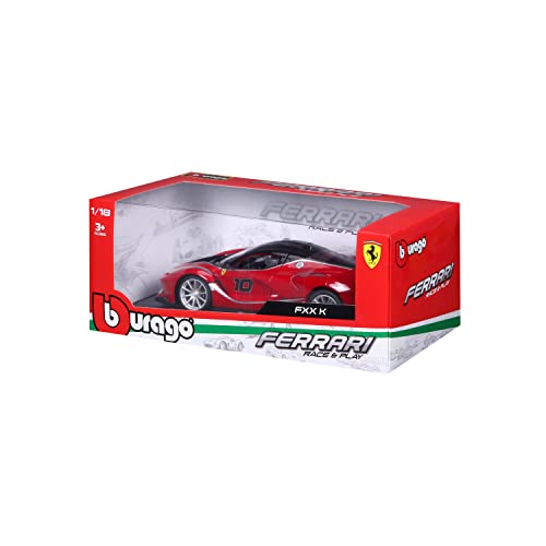 Bburago B18-16010 Ferrari FXX-K Diecast Model Kit, Red, 1:18 Scale