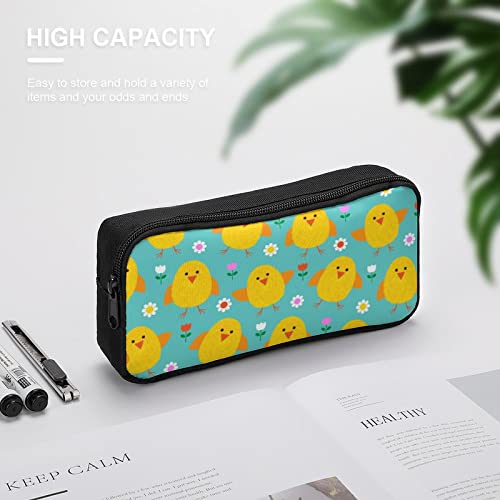 Easter Chick Pencil Case Makeup Bag Big Capacity Pouch Organizer for Office College