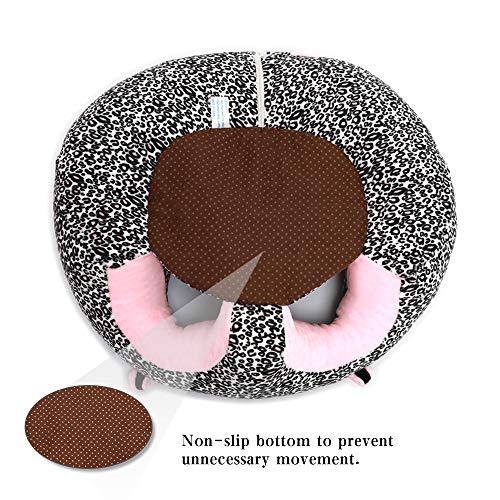 ANPPEX Baby Support Seat, Cute Baby Sofa Chair for Sitting Up, Comfy Plush Infant Seats with Stuffing Inside for 3-12 Months Baby