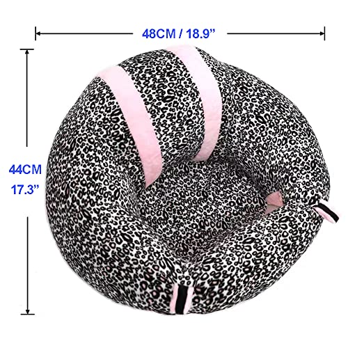 ANPPEX Baby Support Seat, Cute Baby Sofa Chair for Sitting Up, Comfy Plush Infant Seats with Stuffing Inside for 3-12 Months Baby