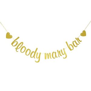 bloody mary bar banner gold glitter, wedding bar bunting, bridal shower party decor, engagement decors, bachelorette sign, birthday party decorations
