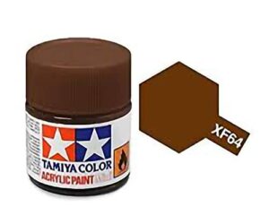 tamiya 81764 acrylic mini xf64 red brown 1/3 oz