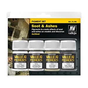 Vallejo Soot & Ashes Pigment Set 4 x 35ml Paint