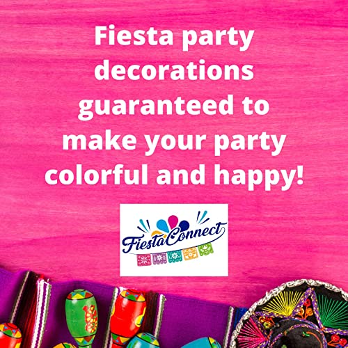 Mexican Independence Day Party Banners Tri-color (Red, green and white), Papel Picado for Fiestas Patrias 83 feet total, Pre assembled on string for easy hanging