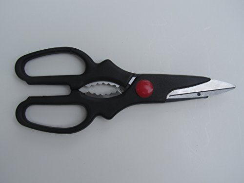 Very Sharp Multi Purpose Scissors - Reinforced Blade Shears, Left and Right Handed for kitchen sewing garden