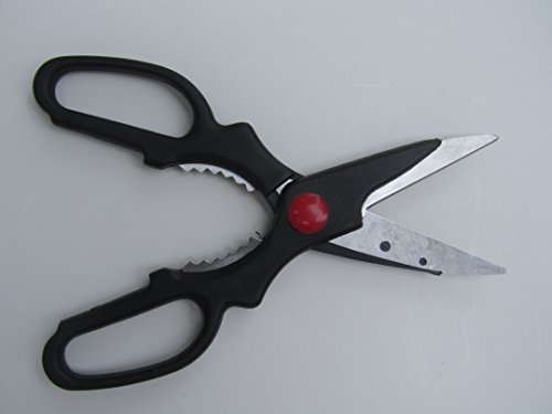 Very Sharp Multi Purpose Scissors - Reinforced Blade Shears, Left and Right Handed for kitchen sewing garden