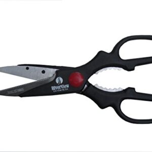 Very Sharp Multi Purpose Scissors - Reinforced Blade Shears, Left and Right Handed for kitchen sewing garden