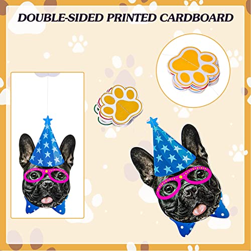 12 Pcs Dog Party Decorations Paw Prints Party Banner for Dog Party Puppy Paw Party Dog Birthday Party Decoration Dog Paw Prints Banners Garlands for Dog Paw Prints Party Pet Dog Birthday Party