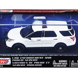 Motormax Toy 2015 Ford Police Interceptor Utility Plain White 143 Diecast Model Car 79476