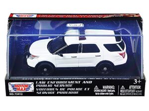 motormax toy 2015 ford police interceptor utility plain white 143 diecast model car 79476