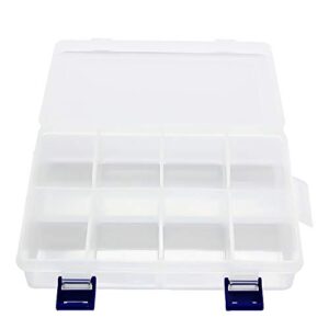 heyiarbeit 8 grids plastic organizer container storage box adjustable divider removable grid compartment, premium small parts organization clear 1pcs