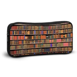 Books Bookshelf Pencil Case Makeup Bag Big Capacity Pouch Organizer for Office College