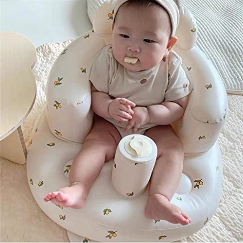 AirSwim Baby Inflatable Seat for Babies 3 Months and Up, Baby Support Seat Summer Toddler Chair for Sitting Up, Baby Shower Chair Floor Seater Gifts with Storage Case, Orange