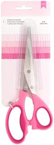 american crafts 8 inch pink fringe scissors
