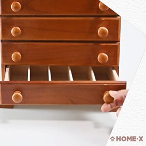 Home-X 6-Drawer Organizer for Sewing, Spools of Thread, Craft Supplies, Makeup, or Jewelry, Wood with Cherry Finish, 17" L x 6 ¾" W x 11 ¾" H