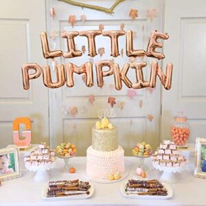 Little Pumpkin 16" Letter balloons Banner Champagne Gold Birthday Banners First Birthday Baby Shower Photo Prop Garland Banners Decor