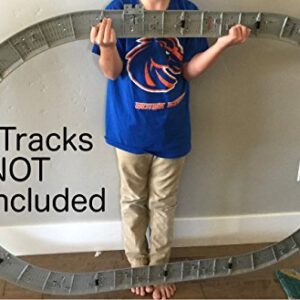 Lucas Toys Train Track Clips for Lionel O-Gauge FasTrack Tracks, Pack of 12 (Tracks NOT Included)