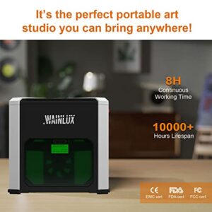 Laser Engraver WAINLUX K6 Pro, 3000mW Laser Engraving Machine, 0.05mm Accuracy, BT Connection Portable Mini Laser Cutter Engraver Tool for Wood Vinyl Leather Glass, DIY Art, Logo Design