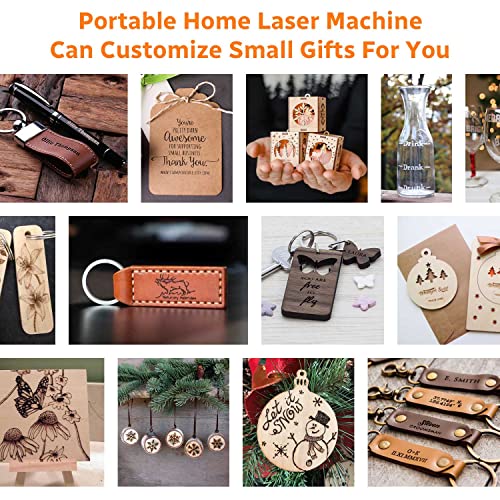 Laser Engraver WAINLUX K6 Pro, 3000mW Laser Engraving Machine, 0.05mm Accuracy, BT Connection Portable Mini Laser Cutter Engraver Tool for Wood Vinyl Leather Glass, DIY Art, Logo Design