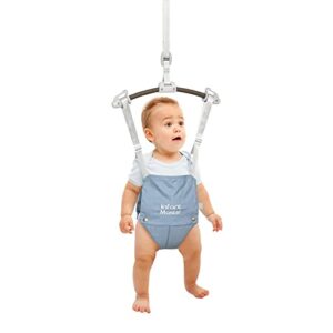 infant master doorway jumper, johnny jumper w/ adjustable seat bag, durable baby door bouncer & swing jumper w/ steel spring, wise gift choice for infant & toddler, easy to use, blue