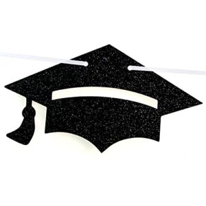 Green Glitter We Did It Banner, 2022 Congrats Grad Bunting Sign, High School Graduation / College Graduation Party Decorations Supplies