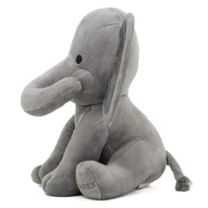 KINREX Elephant Stuffed Animals – Stuff Animal Plush Toy for Babies Girls Boys, Elephants Plushie Teddy Bear Toys for Birth Stats Baby Shower Infant Newborn Boy & Girl, Gray Measures 9 Inches