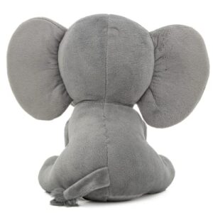 KINREX Elephant Stuffed Animals – Stuff Animal Plush Toy for Babies Girls Boys, Elephants Plushie Teddy Bear Toys for Birth Stats Baby Shower Infant Newborn Boy & Girl, Gray Measures 9 Inches