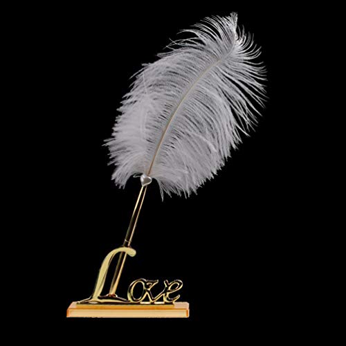 ifundom Love Holder, Pen Signing Pen with Metal Love Holder for Wedding Color Gold (Gold)