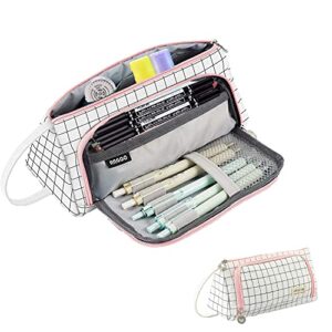 spccl, large capacity pencil pouch, pencil bag, pencil case, pencil pouch, pen case, pencil case with two compartments, for school & office (c)