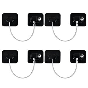 yeya refrigerator lock, baby proof cabinet locks with keys, child safety locks for cabinets 4 pack