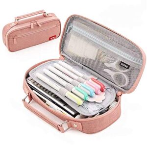 pen case pencil case large capacity fashionable pencil case boys girls elementary school students junior high school students high school students university students for working adults(pink)