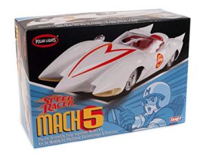 polar lights speed racer mach v (snap) 1:25 scale plastic model kit (pol981m)