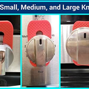 Vadiff Silicone Gas Stove Child Safety Knob Locks | Oven Knob Guard (5 Pk)(Gray)