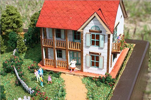 DESKTOP Wooden Model Kit Western House 1 by Young Modeler