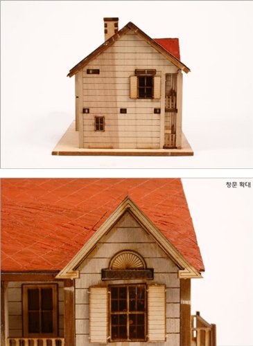 DESKTOP Wooden Model Kit Western House 1 by Young Modeler