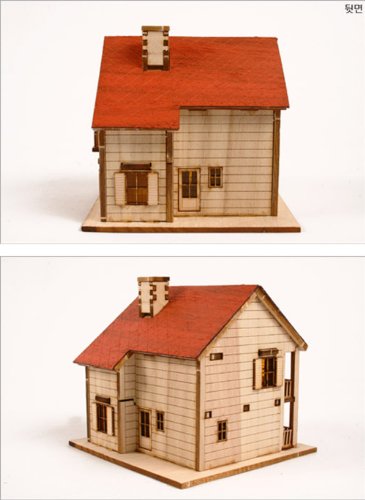 DESKTOP Wooden Model Kit Western House 1 by Young Modeler