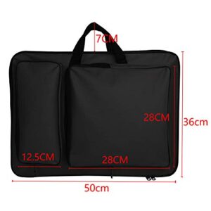 Waterproof Art & Craft Portfolio Storage Bag with Handle Artist Travel Art Carrying Bag Adjustable Shoulder Bag Tote Case Box Messenger Bag Painting Tool Cargo Carry Case