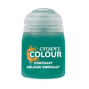 citadel contrast paint – aeldari emerald – 18ml pot
