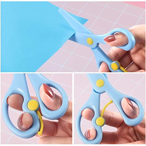 15 Pieces Preschool Training Scissors Plastic Scissors Anti-Pinch Safety Scissors for Children Art Craft Supplies