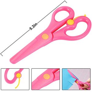 15 Pieces Preschool Training Scissors Plastic Scissors Anti-Pinch Safety Scissors for Children Art Craft Supplies